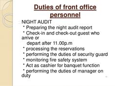 the duties of an office personnel are in order to be taken from their respective employees