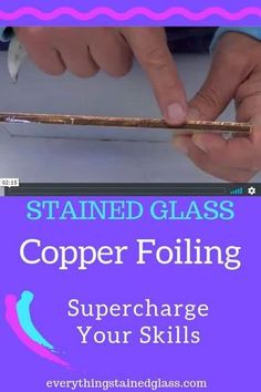 Stained Glass Copper Foiling tips and answers to common questions. Supercharge your copper foil skills for a better finish on your stained glass. #stainedglass #stainedglasscopperfoil #stainedglasstutorials Copper Foiling, Diy Stained Glass Window, Stained Glass Supplies, Stained Glass Patterns Free, Mosaic Stained, Stained Glass Birds, Stained Glass Ornaments