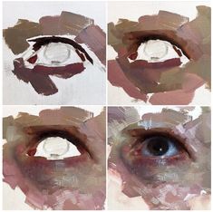 four different pictures of the same person's eye