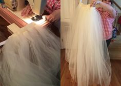 How To Make A Long Tulle Skirt, Diy Tulle Skirt For Women, Layered Tulle Skirt Diy, Long Tule Skirt, A Line Skirt Pattern Free, Tulle Skirt Diy, Make A Tulle Skirt, How To Make A Tulle Skirt