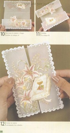 the instructions for how to make an embroidered card