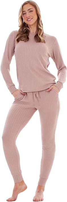 Keanu Ladies Ribbed Lounge Set - Casual Top with Leggings, Pyjamas or Loungewear - Supersoft Stretch Fabric with Elastane - Sizes 8-20 (Taupe, 16-18) : Amazon.co.uk: Fashion Ribbed Lounge Set, Lounge Wear Set, Lounge Set, Casual Sets, Uk Fashion, Lounge Sets, Casual Top, Casual Tops, Stretch Fabric