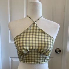 Cropped. Tie Neck. Plaid Top. Plaid Top, Plaid Tops, Tie Neck, Neck Tie, Dream Closet, Womens Tops, Plaid, Crop Tops, Customer Support