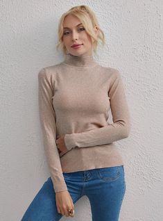 Cast your own stylish spell in the White High Collar Sweater! A snug fit hugs your curves in this ordinary-length pullover, shaped from stretchy medium-gauge knit fabric. The high collar adds a sophisticated touch, while long sleeves make it perfect for chillier days. Whether you're pairing it with jeans or a skirt, this white sweater is a versatile must-have. Version: tight-fitting typeLength: ordinary style (50cm < length ≤65cm)Collar type: high collarSleeve length: long sleevesColor: white, b Plus Size Cosplay, Turtleneck Sweaters, Turtle Neck Sweater, Short Lace Dress, Printed Long Dresses, Cardigan Shirt, Collar Sweater, White Sweater, Dress For Short Women