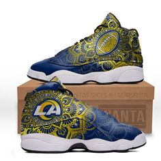 Los Angeles Rams Jd 13 Sneakers Custom Shoes-Gear Wanta Custom Shoes Men, Santa Cruz Shirt, Nashville Predators, Buffalo Sabres, Washington Wizards, Custom Fans, Los Angeles Rams, Jacksonville Jaguars, Miami Dolphins