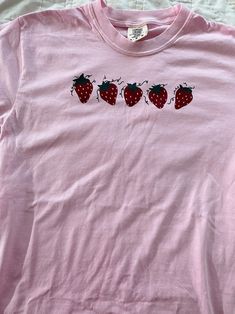 Women's Strawberry T-shirt, Pink Cottagecore Tee, Cute Strawberry Fruit Lover Gift, Botanical Clothing - Etsy Pink Cotton T-shirt With Cherry Print, Sweet Strawberry Print Crew Neck Top, Sweet Cotton Tops With Fruit Print, Cotton T-shirt With Strawberry Print, Cotton Short Sleeve T-shirt With Strawberry Print, Pink Cherry Print Cotton Top, Pink Cotton Tops With Cherry Print, Pink Cotton Top With Cherry Print, Pink Crew Neck T-shirt With Cherry Print