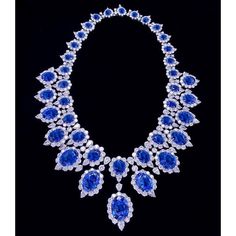 Platinum 291.17 Carats Blue Sapphire And White Diamonds Big Necklace Lady Jewelry Gemstone Necklace Diamond Necklace Jewelry, White Diamond Necklace, Diamond Bar Necklace, Queen Jewelry, English Decor, Expensive Jewelry Luxury, Big Necklace, Diamond Jewelry Necklace, Expensive Jewelry