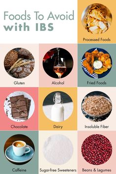 People with IBS may notice that certain foods trigger flare ups or cause constipation. It is in your best interest to steer clear away from these foods. Some examples of these trigger foods are: 1. Processed foods 2. Gluten 3. Alcohol 4. Fried Foods 5. Chocolate 6. Dairy 7. Insoluble Fiber 8. Caffeine 9. Sugar-free sweeteners 10. Beans & Legumes Ibs Trigger Foods, Ibs Foods To Eat, Low Food Map Diet, Food Map Diet, Constipation Food, Constipation Diet, Healthy Gut Diet, Insoluble Fiber, Low Fodmap Diet Recipes