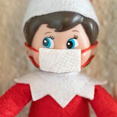 an elf with a bandage around his mouth