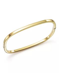 Roberto Coin - Roberto Coin 18K Yellow Gold Square Bangle Roberto Coin Bracelet, Classic Bangles, 18k Gold Bracelet, Diamond Bangles Bracelet, Roberto Coin, Gold Bangle Bracelet, Diamond Bangle, Princess Diamond, Hinged Bangle