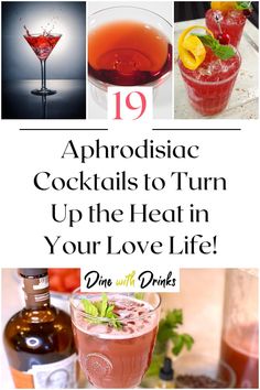 Collage of 4 aphrodisiac cocktails. Date Night Drinks At Home, Date Night Cocktails At Home, Aphrodisiac Dinner, Aphrodisiac Recipes, Date Night Cocktails, Date Night Drinks, Dinner Date Recipes, Romantic Cocktails, Best Mixed Drinks