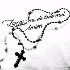 an image of a rosary with the words lirrats me de toto mai amen