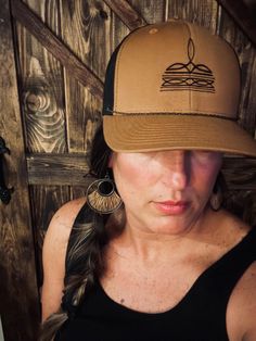 Trucker Hat has a cute boot stitch pattern embroidered on hat.  Trucker Hat has a snap back and is an adjustable hat.  Trucker hat has a cute hat band made out of a antique chain. Cute Hat, Cute Boots, Western Boot, Cow Girl, Cute Hats, Snap Back, Hat Band, Snap Backs, Girl With Hat