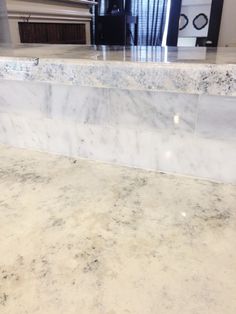 a marble counter top in a kitchen