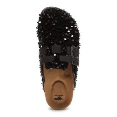 Shine bright with every step in the Rocket Dog Abel Plus Black Sequin Mules. With a dazzling black sequin upper and cushioned EVA flatform, these mules combine comfort and glam effortlessly. Glamorous Design: Black sequin upper adds a dazzling touch to any outfit. Custom Comfort: Adjustable straps with buckles provide a secure and comfortable fit. Cushioned Support: Soft microfiber lining and flexible EVA flatform for all-day ease. Subtle Lift: 0.8-inch platform and 0.6-inch heel offer a stylish, balanced lift Style: Rocket Dog women's casual platform mule Upper: Black sequin fabric upper Lining: Microfiber Adjustable Straps: Features adjustable straps with buckles for a comfortable fit Construction: Soft and flexible EVA flatform Reduced Packaging: This item may ship with reduced packagin Black Sequin Fabric, Knee High Boots Winter, 6 Inch Heels, Rocket Dog, New Sneakers, Boots Knee, Sequin Fabric, Sandals For Sale, Platform Sneakers