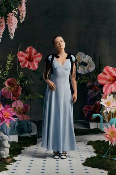 Rodarte Spring 2024 Ready-to-Wear Fashion Show | Vogue Runway Magazine, Portrait Series, Column Dress, Grad Dresses, Spring Summer 2024, Spring 2024, Fashion Week Spring, Summer 2024, New York Fashion Week