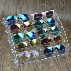 Glasses Organizer – Still Serenity Eyeglasses Display, Glasses Organizer, Drawer Jewelry, Nail Polish Shelf, Glass Shelves Decor, Clear Eyeglasses, Glass Shelves Kitchen, Sunglasses Organizer, Diy Organizer