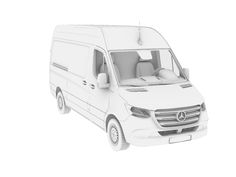 a white van is shown on a white background