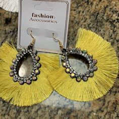 Fringe & bling Fringe Earrings, Wholesale Fashion, Crochet Earrings, Fashion Accessories, Crochet, Yellow, Red