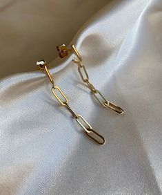 chain earrings gold drop from etsy Chain Earrings Gold, Gold Bar Earrings Studs, Rose Gold Drop Earrings, Geode Jewelry, Earrings Classic, Hammered Hoop Earrings, Bar Stud Earrings, Gold Statement Earrings, Link Earrings