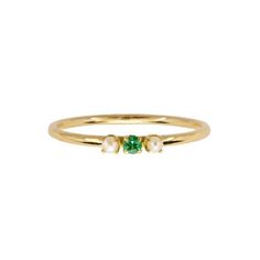 Natural Emerald-Pearl Dainty Ring, May Birthstone, Green Stone Ring, Pearl Ring, Birthday Gift Ring, Promise Ring, Gold Ring, Gift Ring Item Detail Material : 14K Gold , Stone Metal : 14K Solid Gold  Stone : Emerald & Pearl Size : 3mm & 2mm Shape: Round  Finish : 14k Yellow gold , 14k Rose gold , 14k White gold  Occasion:- Christmas Gift Ring, Mother's Day Gift, Valentine's Day Gift Ring, Lover gift Ring, Heart gift Ring, Promise Ring, Proposal Ring, Couple's Gift Ring, Anniversary Gifts Quality Fine Jewelry Pearl Ring With Birthstone For Anniversary, Dainty Pearl Birthstone Ring For Anniversary, Pearl Stackable Rings For Anniversary, Fine Jewelry Stackable Pearl Ring For Anniversary, Fine Jewelry Pearl Ring With Birthstone, Elegant Diamond Ring For Birthday, Elegant Birthday Jewelry Ring, Elegant Birthday Ring, Pearl Gemstone Rings For Anniversary