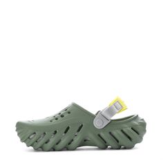 When your child wants to be unique, they need the Crocs Echo Youth Clogs to add to their shoewear game. They feature a textured outside for that something extra. And with the adjustable strap, your kid will find just the right fit.Official Crocs. Features adjustable ankle strap. Hook-and-loop closure. Textured outside.< Durable Green Casual Clogs, Casual Durable Green Clogs, Green Non-slip Slides For Outdoor, Durable Green Slip-on Clogs, Plastic Round Toe Clogs For Outdoor Use, Outdoor Plastic Clogs With Round Toe, Green Round Toe Slides For Outdoor, Outdoor Sandals With Round Toe In Plastic, Plastic Slip-on Sandals For Outdoor