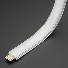 an led strip is shown on a black surface