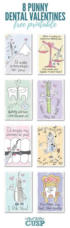 Hygienist Humor, Dental Valentines, Dental Hygiene Humor, Pun Valentines, Registered Dental Hygienist, Dental Assisting