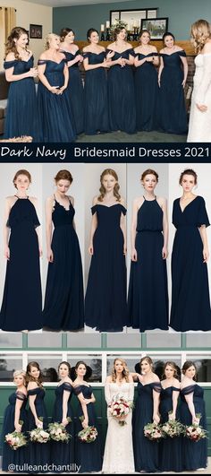 bridesmaid dresses in different styles and colors