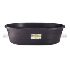 a black plastic pot on a white background