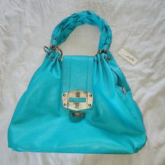 Charming Charlie Turquoise Bag New With Tags Blue Canvas Shoulder Bag For Spring, Summer Blue Satchel With Removable Pouch, Blue Satchel With Removable Pouch For Summer, Blue Tote Shoulder Bag For Spring, Blue Hobo Bag With Detachable Strap For Everyday Use, Trendy Blue Hobo Bag With Detachable Strap, Blue Satchel Shoulder Bag For Spring, Trendy Blue Satchel Hobo Bag, Blue Rectangular Hobo Bag For Spring