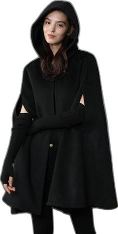 Wool Cloak, Coat Cape, Cape Cloak, Hooded Wool Coat, Wool Winter Coat, Black Cape, Beautiful Summer Dresses, Black Wool Coat, Wedding Linens