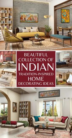 Beautiful Collection Of Indian Tradition-Inspired Home Decorating Ideas - Matchness.com Indian Inspired Interior Design, Indian Inspired Decor Living Rooms, Indian Home Interior Living Rooms, Home Interior Design Indian Traditional, Home Decor Indian Style, Indian Style Living Room, Indian Living Room Decor