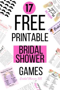 the free printable bridal shower games