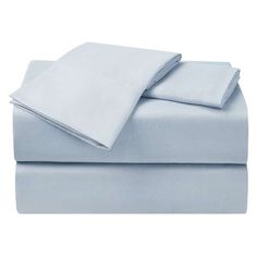 the sheet set is light blue with white sheets