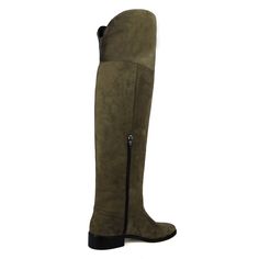 These boots combine the classical riding style with the boldness of the cuissardes. The straight leather shaft follow the leg shape without constraining. Wear them with a supple wool dress or with blazer dress for a daily casual but really bold look. Choose the calf circumference and height that best fit you, click the button above to get to know how to correctly measure your calf. Details: Fine suede upper Leather lining, leather insole Leather sole with a non-slip rubber insert Over-the-Knee s Fitted Suede Mid-calf Boots, Olive Green Suede Boots, Wide Calf Suede Mid-calf Boots With Stacked Heel, Suede Snip Toe Mid-calf Boots With Reinforced Heel, Brown Suede Knee-high Boots With Snip Toe, Wide Calf, Flat Boots, Wool Dress, Blazer Dress