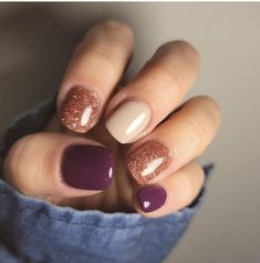 Art Nail Ideas, Biab Nails, Fall Gel Nails, Cute Gel Nails, Her Nails, Shellac Nails, Get Nails