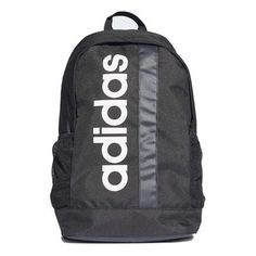 adidas Linear Core Backpack 'Black White' DT4825 Mochila Jansport, Mochila Nike, Cute School Bags, Adidas Backpack, Adidas Bags, Backpack Sport, Stylish Sneakers, Black Backpack, Black Adidas