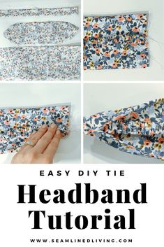 the instructions for how to make a headband with flowers on it, and then sewn