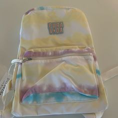 New W Tags Tie Dye Pura Vida Backpack. Multicolor School Backpack For Summer, Yellow Student Backpack For Back To School, Yellow Summer Backpack For Everyday Use, Yellow Backpack For Everyday Summer Use, Yellow Casual Back To School Bag, Casual Yellow Bag For Back To School, Casual Yellow Back To School Bag, Cute Yellow Backpack For Back To School, Yellow Backpack For School In Summer