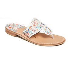 Step out in the Jack Rogers signature sandal. As relevant with walking shorts as a sundress, this shoe is essential for summer. From Jack Rogers. Floral Flip Flops, Erin Wasson, Walking Shorts, Preppy Southern, Minimal Classic, Southern Shirts, Leather Thong Sandals, The Jack, Bean Boots