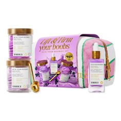 Acai Your Boobies Set - Truly | Ulta Beauty Gold Ice Cream, Towel Bag, Green Bay Packers Shirts, Tighten Skin, Vegan Clean, Mini Gold, Boost Collagen Production, The Perfect Girl, Acai Berry