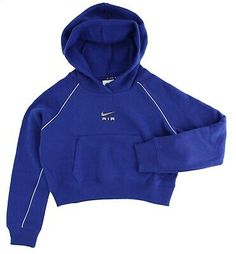 Trendy Fashion Nike Girls Pullover Hoodie, Cropped, Nike Air Deep Royal Blue, DQ8932-455, Fashion Clothing Cropped Nike, Deep Royal Blue, Nikes Girl, Cropped Hoodie, Trendy Fashion, Pullover Hoodie, Fashion Clothes Women, Royal Blue, Nike Air