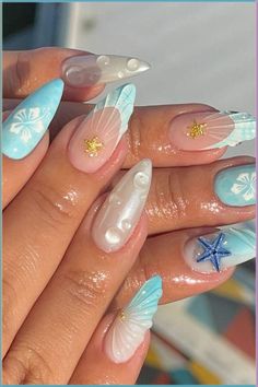 Visit BookOnBoard.com to find cute beach nails designs, simple beach vacation nails- ocean, sea, coral, hawaii, acrylic, long, waves, trendy beach nails inspo, short, square, shell, almond, french tip, gel, orange, yellow, blue, pastel, cute summer beach nails, beach nail art, #beachnailideas vacation nail inspo, simple summer nails, #beachynails coastal nails, holiday nails for summer, beach inspired nails, elegant nails, seashell nails #beachnails2024 #beachnailcolors #beachvibes #summernails Beach Inspired Nails, Beach Vacay Nails, Vacay Nails, Beach Themed Nails, Vacation Nails Beach, Hawaii Nails, Seashell Nails, Cruise Nails, Beach Nail Art