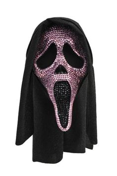 Believe it or not, Ghost Face knows a thing or two about fashion. Complete your horrifying Halloween look when you get this officially licensed Ghost Face Pink Bling Full Mask. Get ready to shine while you terrorize the neighborhood! Officially licensed Dimensions: Width: About 9" at widest point Height: About 18" at highest point Depth: About 2.5" Material: Plastic, polyester Care: Spot clean Imported Note: Robe sold separately Ghost Face is a registered trademark of Fun World Div., Easter Unlimited Inc. Ghost Face protected under worldwide copyright registration and is the exclusive property of Fun World Div., Easter Unlimited Inc. All Rights Reserved. Ghostface Crystal Mask, Pink Ghost Face Mask, Sparkly Scream Mask, Pink Ghostface Mask, Bedazzled Ghost Face Mask, Glitter Ghostface Mask, Ghost Face Womens Costume, Bedazzled Ghostface Mask, Girl Ghost Face Costume