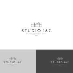 the logo for studio 1387 is shown in black and white, with an image of a