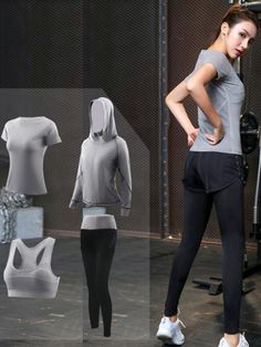 Sku CY-!24150 Material Fiber Blended , Chinlon , Nylon Feature Solid Occasion Sports Seasons Spring , Summer , Autumn , Winter Type Yoga Suits Number 3 PIECES,4 PICECS,5 PICECS Color BLACK,PINK,LIGHT GRAY Size S(US 2),M(US 4),L(US 6),XL(US 8),2XL(US 10) Size chart: Please consult the size chart we provide for this item's measurements to help you decide which size to buy. Please note: There may be 1-3cm differ due to manual measurement. CMINCH Cm Bra Length Bust Sleeve Waist Hips Top Length Bottom Length S(US 2) 31 80 59 68 82 58 90 M(US 4) 32 84 60 72 86 59 91 L(US 6) 33 88 61 76 90 60 92 XL(US 8) 34 92 62 80 94 61 93 2XL(US 10) 35 96 63 84 98 62 94 Workout Sportswear Sets, Solid Color Sportswear Sets For Workout, Solid Color Workout Sportswear Sets, Fitted Sportswear For Outdoor Activities, Nylon Crew Neck Activewear Sportswear, Nylon Crew Neck Sportswear Activewear, Athleisure Sets For Sports, Solid Color Athleisure Sets For Sports, Fitted Activewear For Sports Season