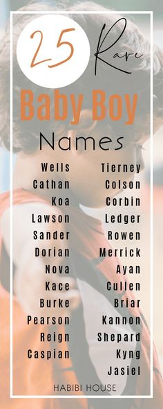 25 Insanely Rare Baby Boy names that you will instantly love (well, most of them anyway!) Baby names with meanings! #thehabibihouse #babyboynames #rarebabyboynames #uniquebabyboynames #pregnancy #boyname #babyboyname #babynameswithmeanings Sport Physiotherapy, Rare Baby Boy Names, Boys Names Rare, Hipster Baby Names, Unique Baby Boy Names, Unique Boy Names, Rare Baby Names, Unisex Baby Names, Love Well