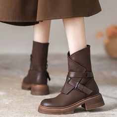 Shipping: Worldwide Express Shipping AvailableDelivery time: 7-15Days Fast ShippingReturns: Fast refund, 100% Money Back Guarantee.SPECIFICATIONSBrand Name: SemalamBoot Type: Modern BootsShaft Material: PUOutsole Material: RUBBERUpper Material: PUOrigin: Mainland ChinaCN: ZhejiangSeason: WinterInsole Material: EVAHeel Type: Fretwork HeelsLining Material: PUBoot Height: ANKLEItem Type: BOOTSFashion Element: Belt BuckleDepartment Name: ADULTToe Shape: round toeHeel Height: Low (1cm-3cm)With Platforms: YesPlatform Height: 0-3cmStyle: LEISUREis_handmade: NoPattern Type: SolidModel Number: Womens bootsFit: Fits true to size, take your normal sizeClosure Type: ZIP Round Toe Ankle Boots, Modern Boots, Boots Women Fashion, High Quality Shoes, Brown Ankle Boots, Sandals For Sale, Boots Women, Black Ankle Boots, Belt Buckle