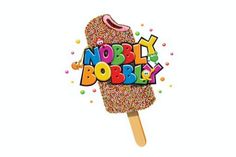 an ice cream with sprinkles and the words nobody bobby on it